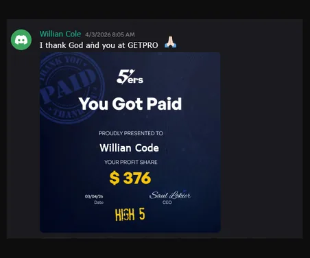 Funded trader payout proof