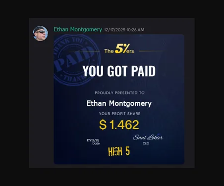 Funded trader payout proof